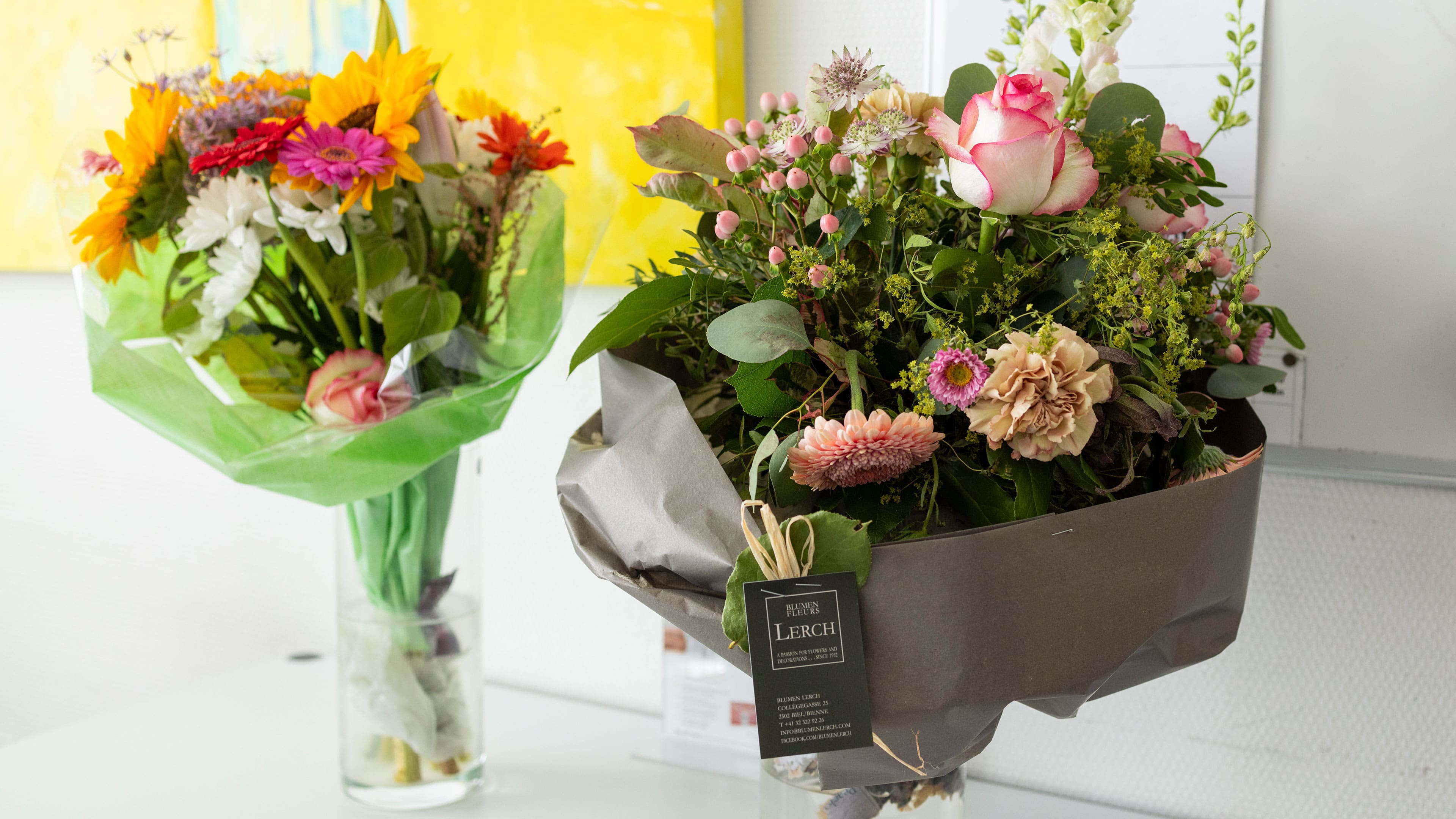 Geburtshilfe Visite Pflege Blumen Min